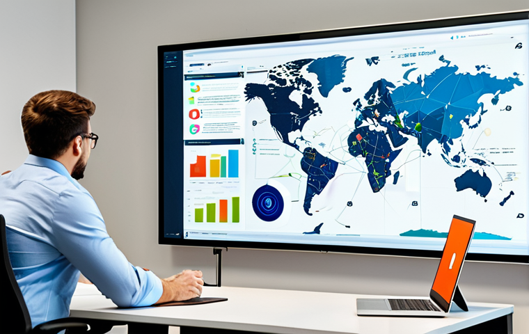 **
Prompt: Modern office space, diverse team collaborating around a large interactive screen displaying network diagrams, data flows, and interconnected nodes, emphasis on bright colors and dynamic energy, reflecting a collaborative and transparent company culture, appropriate attire, safe for work, professional environment, perfect anatomy, correct proportions, natural pose.
**