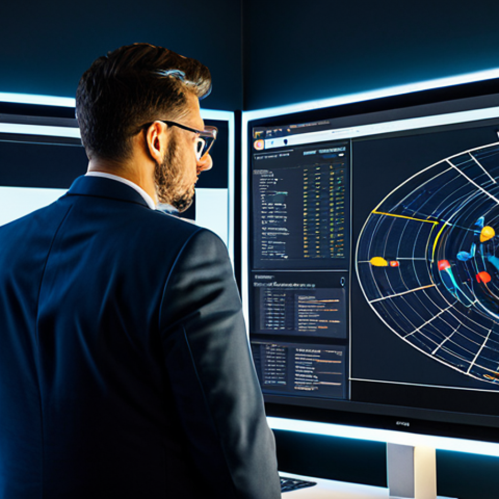 **
"A professional IT consultant in a modern office in Madrid, wearing a modest business suit, analyzing network diagrams on a large screen, fully clothed, safe for work, appropriate content, perfect anatomy, natural proportions, professional lighting, high quality"
**